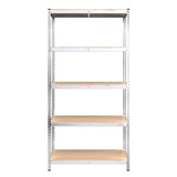 5-Layer Heavy-duty Shelves 2 pcs Silver Steel&Engineered Wood 3154203