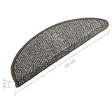 Carpet Stair Treads 15 pcs Anthracite 65x21x4 cm 149911