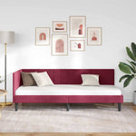 Corner Bed Frame with Headboard Wine red 80 x 200 cm Velvet 42016332
