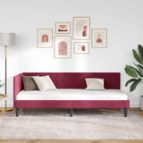 Corner Bed Frame with Headboard Wine red 80 x 200 cm Velvet 42016332