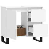 Bathroom Cabinet White 65x33x60 cm Engineered Wood 831612