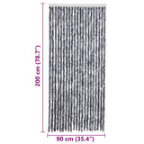 315139 Insect Curtain Silver 90x200 cm Chenille