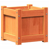 Garden Planters 2 pcs Wax Brown Solid Wood Pine 837399