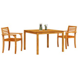 Garden Dining Set 3 pcs Brown Solid Acacia Wood 3375671