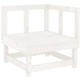 7 Piece Garden Lounge Set White Solid Wood Pine 3186404