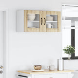 Wall Glass Cabinet LUCCA 2 pcs Sonoma Oak 40 x 31 x 40 cm 884839