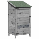 Garden Shed with Roof Grey 59 x 56 x 113.5 cm Solid Fir Wood 42033438