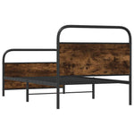 Bed Frame Without Mattress 107x203 cm Smoked Oak Engineered Wood 4100223