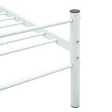284693 Bed Frame without Mattress White Metal 100x200 cm