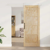 Sliding Door ORKDAL Brown 83 x 211 cm Solid Pine Wood 3333702