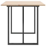 ZNTS Dining Table O-Frame 140x80x75 cm Solid Wood Pine and Steel 3282676