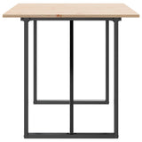 Dining Table O-Frame 140x80x75 cm Solid Wood Pine and Steel 3282676