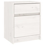 ZNTS Bedside Cabinets 2 pcs White 40x31x50 cm Solid Pinewood 808126