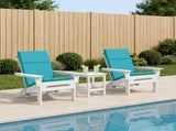 High Back Chair Cushion GEMERT 2 pcs 100% Polyester Turquoise 945768