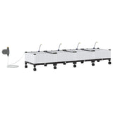 Garden Planter with Irrigation&Wheels 4 pcs White PP 3423147
