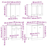 4 Piece Kitchen Cabinet Set Lyon Old Wood Engineered Wood 3328573