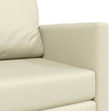 Sofa Bed Cream 124 x 71 x 78 cm Artificial Leather 4106709