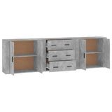 Sideboards 3 pcs Concrete Grey Engineered Wood 3185403