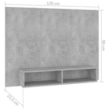 Wall TV Cabinet Concrete Grey 120x23.5x90 cm Engineered Wood 808273