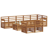 Sofa Sets 9 pcs Natural Solid Acacia Wood 3375034