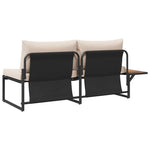 Garden Sofa with Cushion Brown 200.5 x 70 x 85.5cm Metal 42007551
