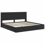 Bed Frame with Storage and Headboard Black 200 x 200 cm 3413996