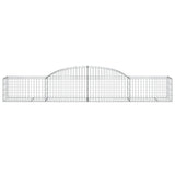Arched Gabion Baskets 7 pcs 300x50x40/60 cm Galvanised Iron 3146652