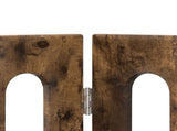 Folding Pet Fence 2 pcs Smoked Oak 100.5 x 38 x 70 cm 8005963