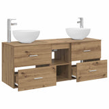 Bathroom Cabinet Set 3 pcs Artisan Oak 49.5 x 35 x 63 cm 3405794