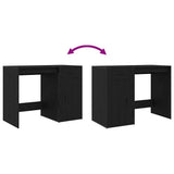 Desk with Drawer Black Oak 100 x 49 x 74 cm Engineered Wood 862804