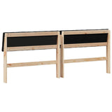Upholstered Headboard Black 200 cm Solid Pine Wood 879211