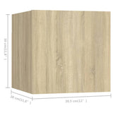 6 Piece TV Cabinet Set Sonoma Oak Engineered Wood 3078977
