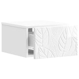 Wall-Mounted Bedside Cabinet 2 pcs High Gloss White 898794