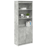 Highboard Concrete Grey 70x35x180 cm Engineered Wood 3328474