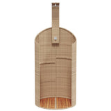 Outdoor Shower Beige 100x100x241,5 cm Poly Rattan and Acacia Wood 368214