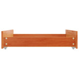 Bed Drawers 2 pcs Wax Brown Solid Wood Pine 847168