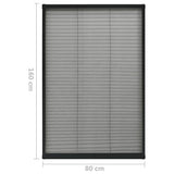 Plisse Insect Screen for Windows Aluminium Anthracite 80x160cm 148668