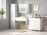 Freestanding Bathroom Cabinet, High Gloss Storage Cabinet with Doors and Adjustable Shelf, 60 x 30 x T3398P330430