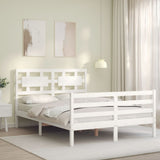 Bed Frame without Mattress White 120x200 cm Solid Wood 3194437
