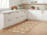 Kitchen Rug Beige Paws 300 x 60 cm 100% Polyamide Washable 42045736