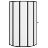 Shower Screen Folding Black 168 x 140 cm Aluminium 42009756