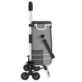 Shopping Trolley Folding Grey 47 x 39 x 100.5 cm Oxford fabric 42002338