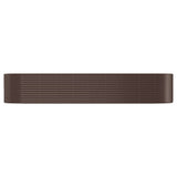 Garden Raised Bed Galvanised Steel 396x100x68 cm Brown 319075