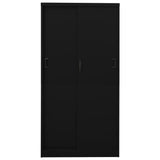 Office Cabinet with Sliding Door Black 90x40x180 cm Steel 335960