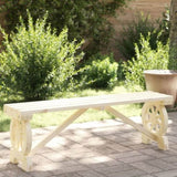 Garden Bench Natural wood Solid fir wood 115 cm Durable 365111