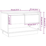 TV Cabinet Concrete Grey 70x41x44 cm Engineered Wood 809498
