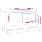 TV Cabinet Concrete Grey 70x41x44 cm Engineered Wood 809498