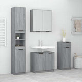 4 Piece Bathroom Cabinet Set Grey Sonoma Engineered Wood 3115890