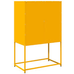 ZNTS Highboard Mustard Yellow 68x39x107 cm Steel 853377