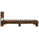 Bed Frame without Mattress Smoked Oak 100x200 cm 845739
